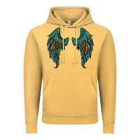 Vintage Mustard turquoise leopard wings Vintage Hoodie - RanaPortraitStore