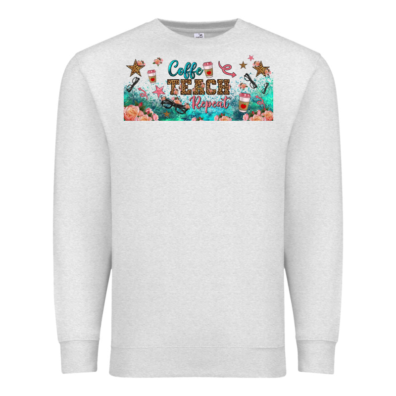 Coffe Teach Repeat Libbey Glass Premium Sweatshirt by BundleAndBundleShop | Teevron