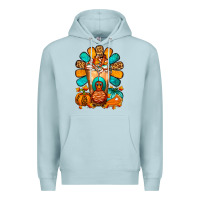 Blue Mist Thanksgiving Cold Drink Frappe Premium Hoodie - FaDigitalArtStudio
