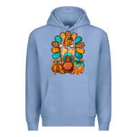Colony Blue Thanksgiving Cold Drink Frappe Premium Hoodie - FaDigitalArtStudio