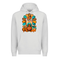 Dove Grey Thanksgiving Cold Drink Frappe Premium Hoodie - FaDigitalArtStudio