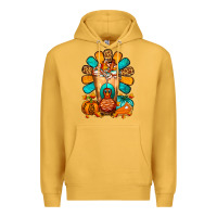 Mustard Thanksgiving Cold Drink Frappe Premium Hoodie - FaDigitalArtStudio