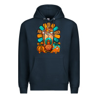 Navy Thanksgiving Cold Drink Frappe Premium Hoodie - FaDigitalArtStudio
