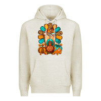 Oatmeal Heather Thanksgiving Cold Drink Frappe Premium Hoodie - FaDigitalArtStudio