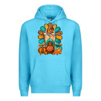 Ocean Blue Thanksgiving Cold Drink Frappe Premium Hoodie - FaDigitalArtStudio