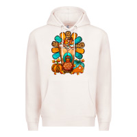 Pale Pink Thanksgiving Cold Drink Frappe Premium Hoodie - FaDigitalArtStudio