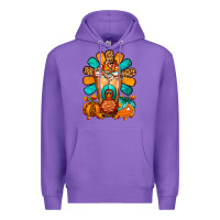 Purple Thanksgiving Cold Drink Frappe Premium Hoodie - FaDigitalArtStudio