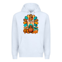 White Thanksgiving Cold Drink Frappe Premium Hoodie - FaDigitalArtStudio