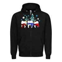 Black dental christmas tree teeth and winter ado Zipper Hoodie - OliviaCreatesArt