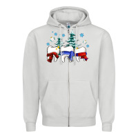 Dove Grey dental christmas tree teeth and winter ado Zipper Hoodie - OliviaCreatesArt