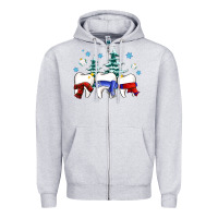 Heather Grey dental christmas tree teeth and winter ado Zipper Hoodie - OliviaCreatesArt