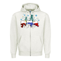 Oatmeal Heather dental christmas tree teeth and winter ado Zipper Hoodie - OliviaCreatesArt