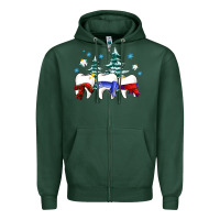 Sports Green dental christmas tree teeth and winter ado Zipper Hoodie - OliviaCreatesArt