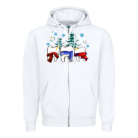 White dental christmas tree teeth and winter ado Zipper Hoodie - OliviaCreatesArt