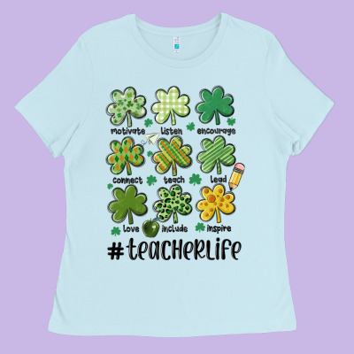 Teacher St.patrick's Ladies Tee Designed By Maliassmallbusiness