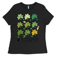 Black teacher st.patrick's Ladies Tee - MaliasSmallBusiness