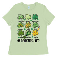 Matcha teacher st.patrick's Ladies Tee - MaliasSmallBusiness