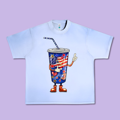 4th Of July Coca Urban Heavy Tee Designed By Barkaloodesign