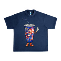 Navy 4th of july coca Urban Heavy Tee - BarkalooDesign