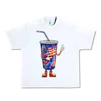 White 4th of july coca Urban Heavy Tee - BarkalooDesign