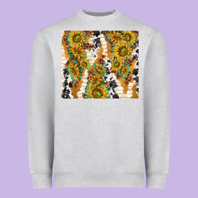 Sunflowers With Patterns Heavyweight Sweatshirt Designed By Tumblerdesignbyshophia