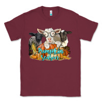 Burgundy pumpkin season with baby sheeps and goat Classic Tee - LillyAllenDesigns