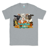 Heather Grey pumpkin season with baby sheeps and goat Classic Tee - LillyAllenDesigns