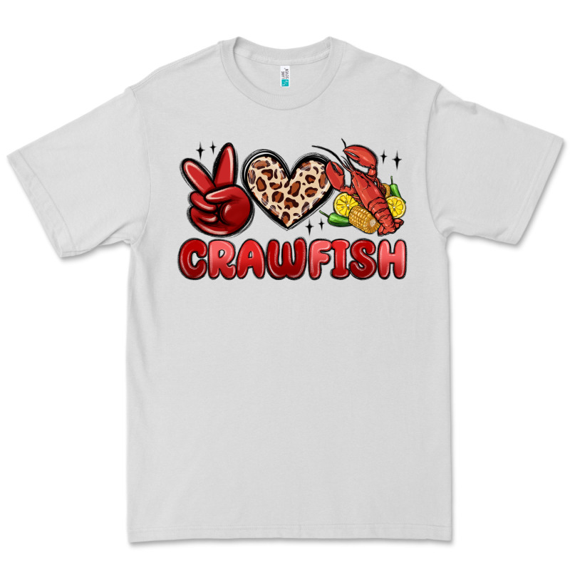 Peace Love Crawfish Premium Tee by MaliasSmallBusiness | Teevron