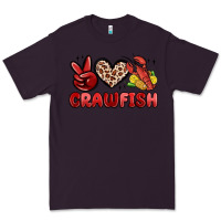 Plum peace love crawfish Premium Tee - MaliasSmallBusiness
