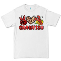 White peace love crawfish Premium Tee - MaliasSmallBusiness
