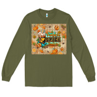 Army Green Pumpkin spice junkie Long Sleeve Tee - RanaPortraitStore