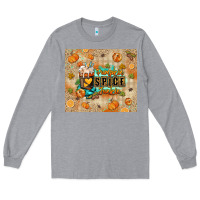 Heather Grey Pumpkin spice junkie Long Sleeve Tee - RanaPortraitStore
