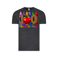 Vintage Black 100 colorful day s Vintage Tee - Artiststas