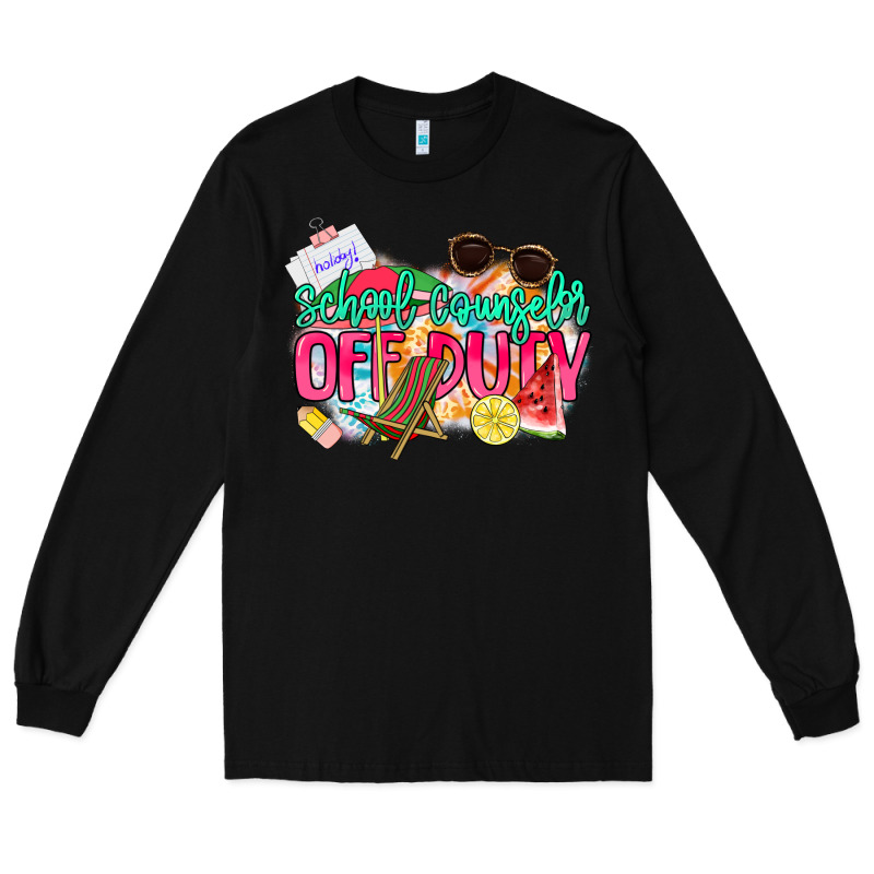 School Counselor Off Duty Long Sleeve Tee by NancyCooperArtShop | Teevron