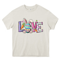 Cream love easter Heavy Core Tee - MaliasSmallBusiness