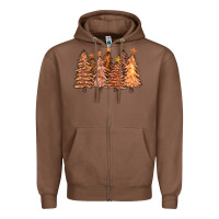 Chestnut melanin christmas trees with lights Zipper Hoodie - FaDigitalArtStudio