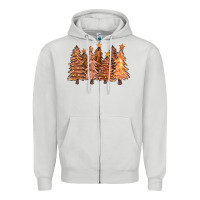 Melanin Christmas Trees With Lights Zipper Hoodie | Teevron