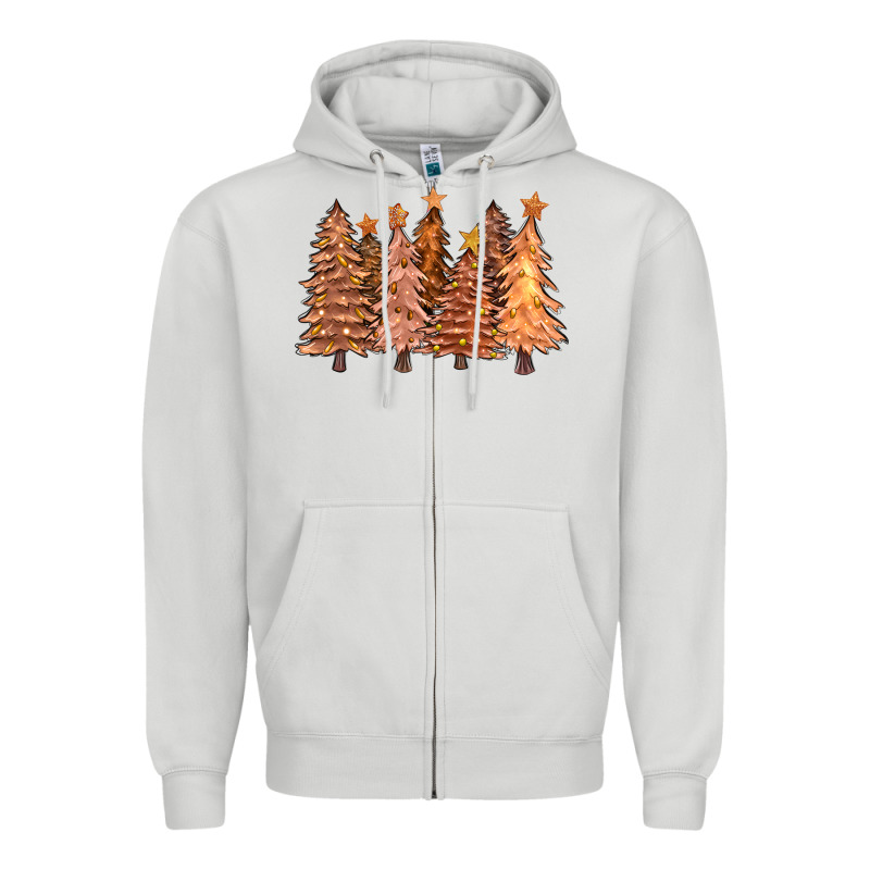 Melanin Christmas Trees With Lights Zipper Hoodie by FaDigitalArtStudio | Teevron