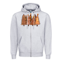 Heather Grey melanin christmas trees with lights Zipper Hoodie - FaDigitalArtStudio