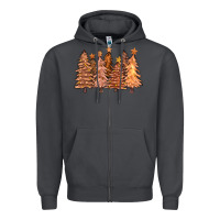 Smoke melanin christmas trees with lights Zipper Hoodie - FaDigitalArtStudio