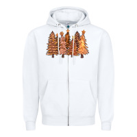 White melanin christmas trees with lights Zipper Hoodie - FaDigitalArtStudio