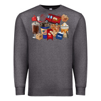 Charcoal Heather postal worker coffee cups Premium Sweatshirt - FaDigitalArtStudio