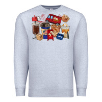 Heather Grey postal worker coffee cups Premium Sweatshirt - FaDigitalArtStudio