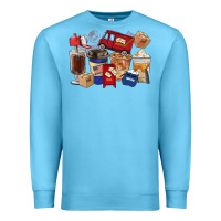 Ocean Blue postal worker coffee cups Premium Sweatshirt - FaDigitalArtStudio