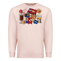 Pale Pink postal worker coffee cups Premium Sweatshirt - FaDigitalArtStudio