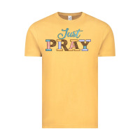 Vintage Mustard Just Pray Vintage Tee - JahusDesignShop