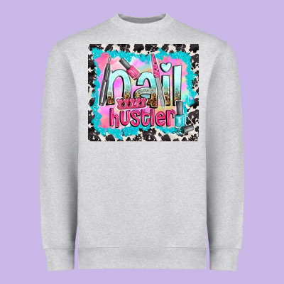 Nail Hustler Heavyweight Sweatshirt Designed By Tumblerdesignbyshophia