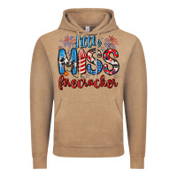Vintage Coffee little miss firecracker 4th of july Vintage Hoodie - Artiststas