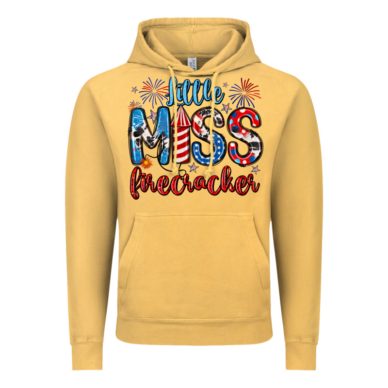 Little Miss Firecracker 4th Of July Vintage Hoodie by Artiststas | Teevron