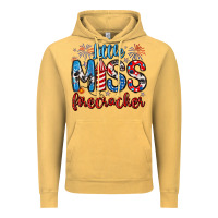 Vintage Mustard little miss firecracker 4th of july Vintage Hoodie - Artiststas